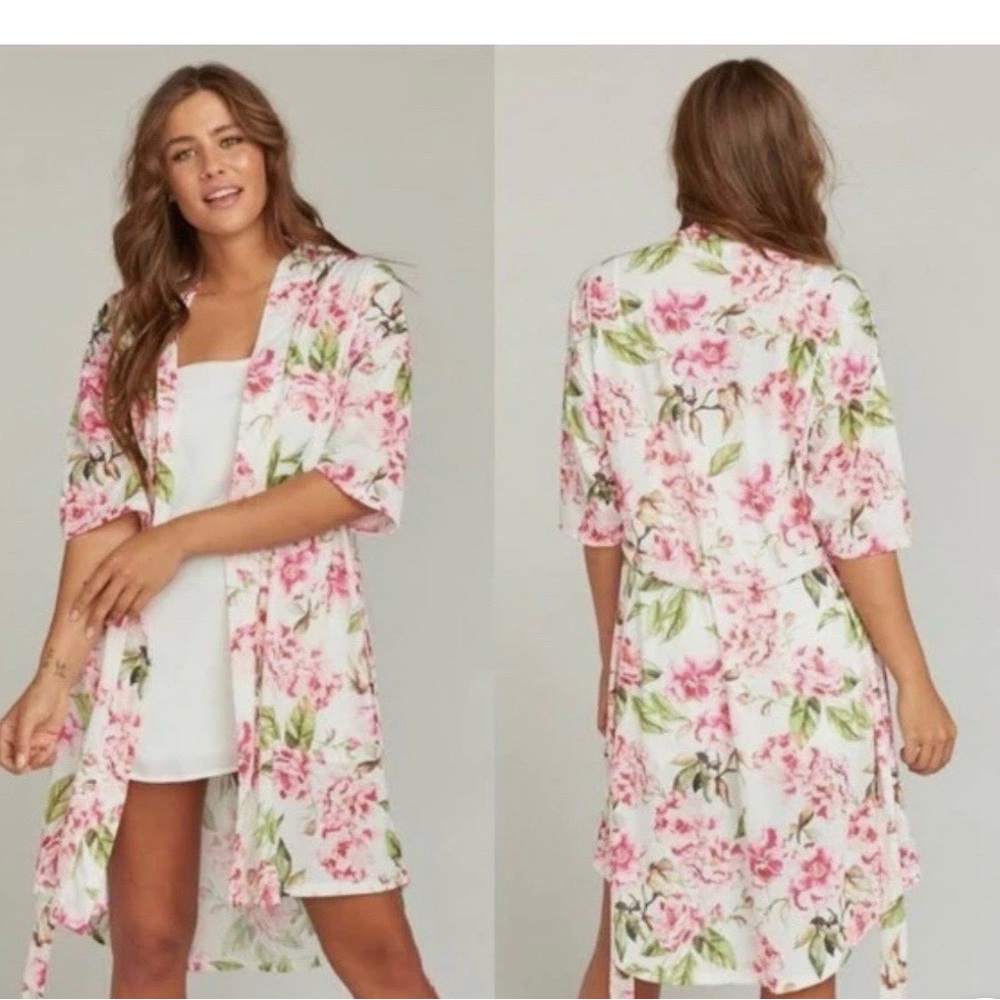 Show Me Your Mumu Brie Robe Garden of Blooms Floral Print One Size O/S